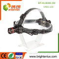 Factory Wholesale Good Quality 3 modes Camping Aluminum 3W XPE led Adjustable Focus zoom High Power Headlamp with Head Strap